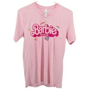 Bella + Canvas Womens Tshirt Pink Size Medium Barbie Movie Short Sleeve Preowned